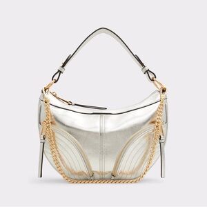 Silver Chain-Embellished Women's Bag